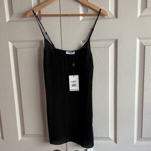 Rumored Midnight Black Mini Slip Dress